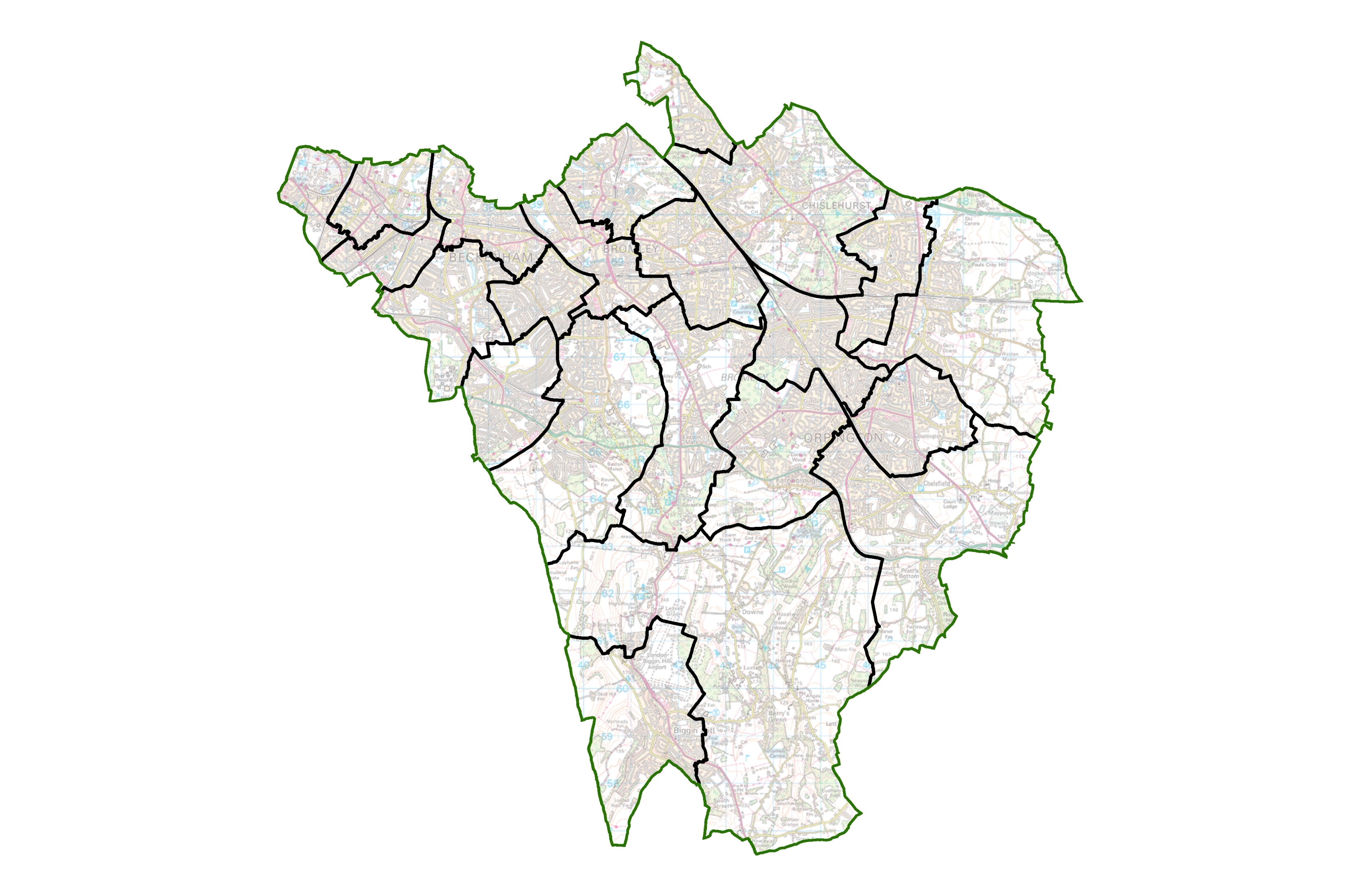 Bromley Current Ward Boundaries 